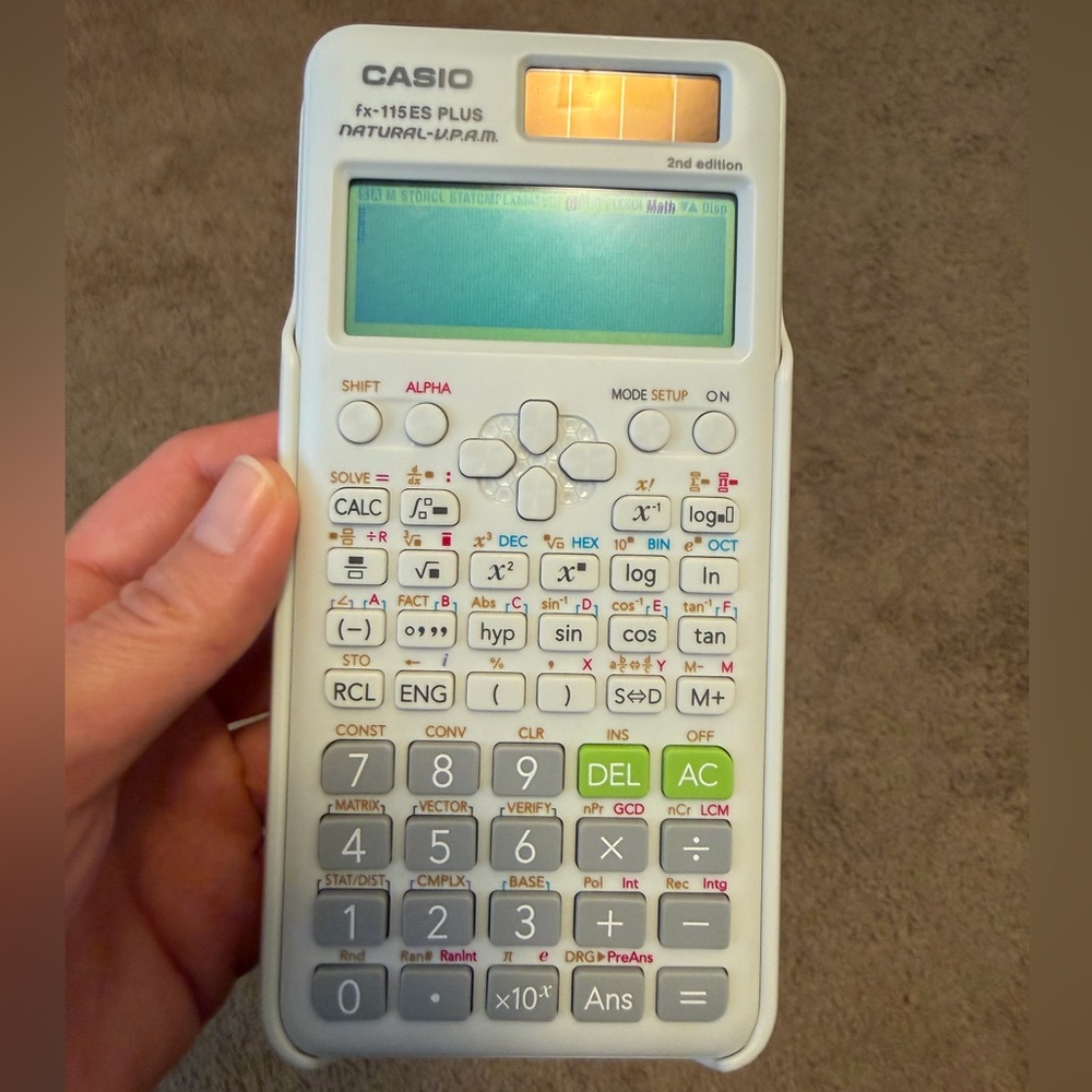 Casio FX-115ES Plus Scientific Calculator - Gray and White